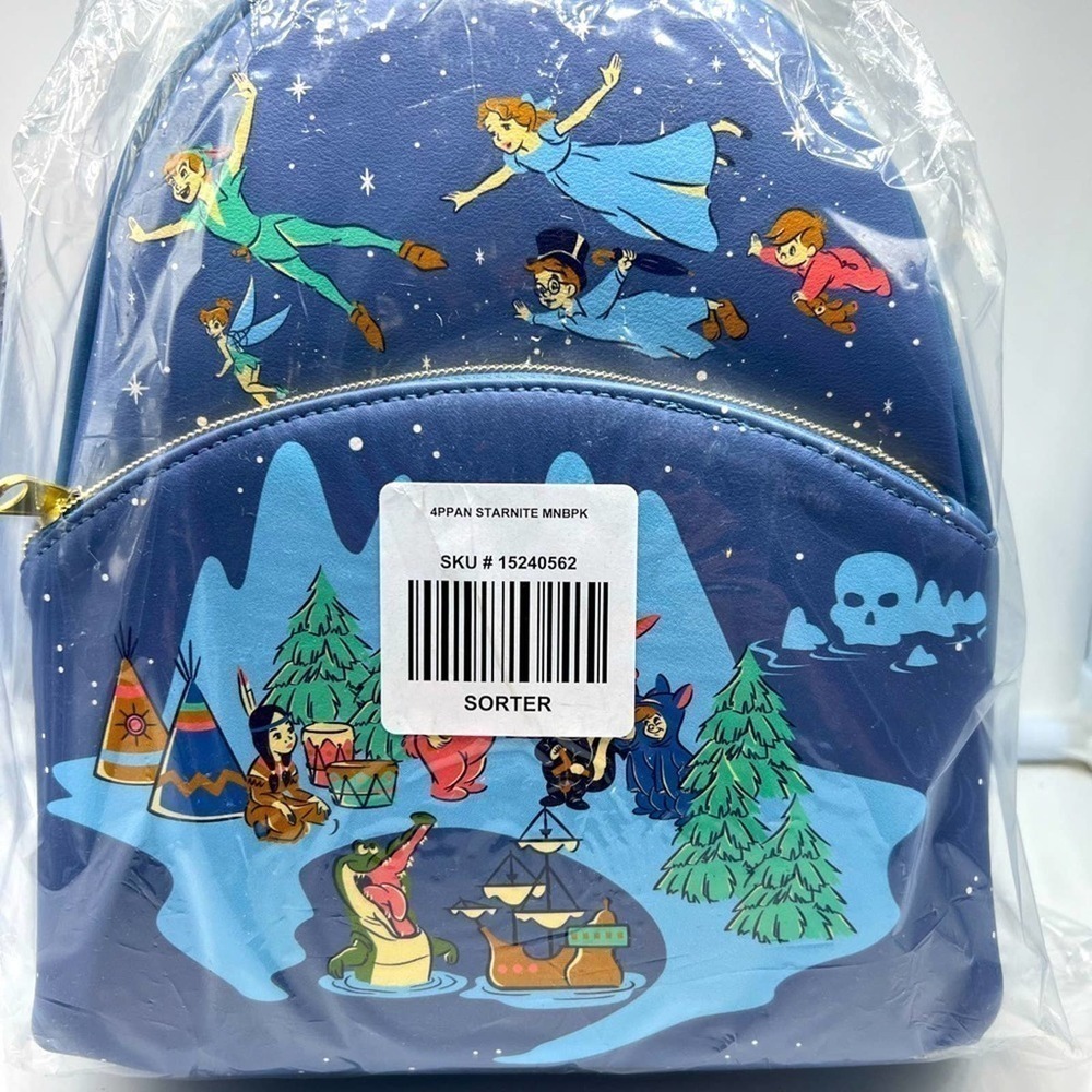 NEW Loungefly Disney Peter Pan Never Land Mini Backpack - Picture 2 of 16